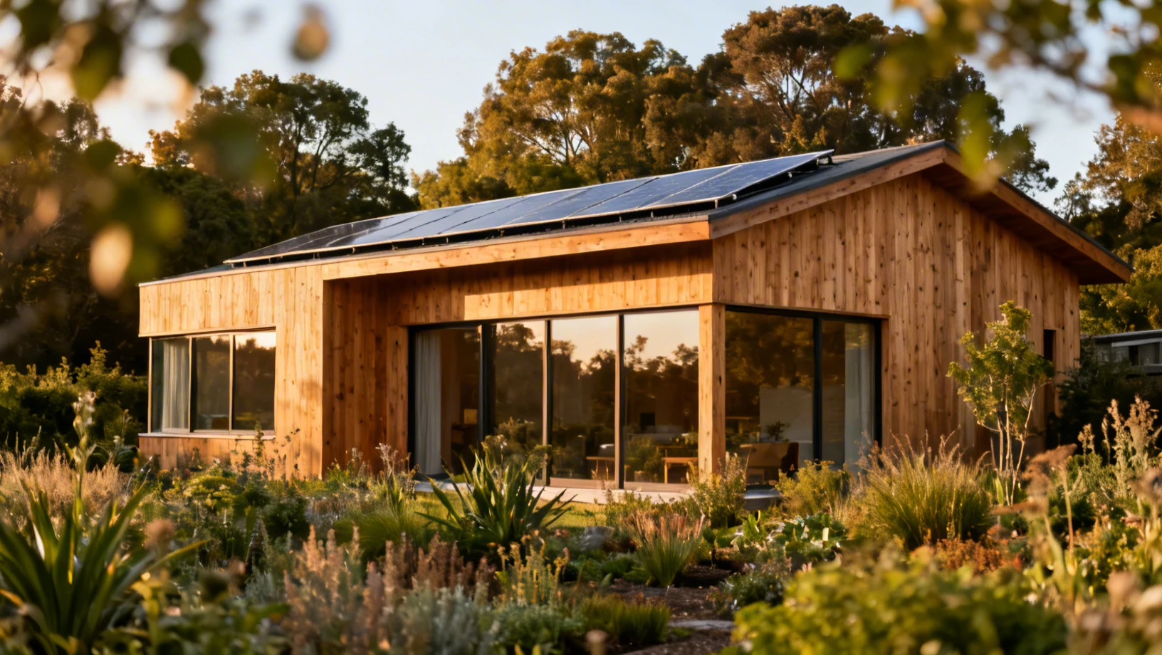 Maison ecologique avec jardin naturel